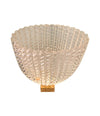 STUNNING SET OF FOUR 1940S BAROVIER & TOSO GLASS AND BRASS WALL SCONCES