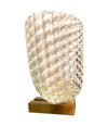 STUNNING SET OF FOUR 1940S BAROVIER & TOSO GLASS AND BRASS WALL SCONCES
