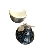 SWISS CHROMED AND BLACK PEAR SHAPED ICE BUCKET BY FREDDOTHERM WITH LEAF HANDLE