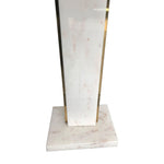 SOLID CARRARA PINK MARBLE AND BRASS FLOOR LAMP BY MAURO MARTINI