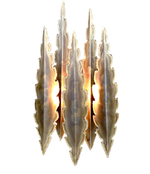 Holm Sorensen brutalist wall sconces in brass 