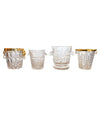 VAL SAINT LAMBERT CRYSTAL CHAMPAGNE BUCKET WITH GILT METAL LION HEAD HANDLES