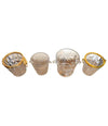 VAL SAINT LAMBERT CRYSTAL CHAMPAGNE BUCKET WITH GILT METAL LION HEAD HANDLES