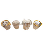 VAL SAINT LAMBERT CRYSTAL CHAMPAGNE BUCKET WITH GILT METAL LION HEAD HANDLES