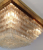 Large Venini Murano crystal chandelier 