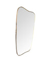 WONDERFUL PAIR OF ORIGNAL LARGE CURVED BRASS ITALIAN SHIELD MIRRORS