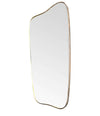 WONDERFUL PAIR OF ORIGNAL LARGE CURVED BRASS ITALIAN SHIELD MIRRORS