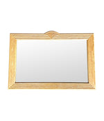 A large 1970s pencil reed bamboo mirror in the style of vivai del sud